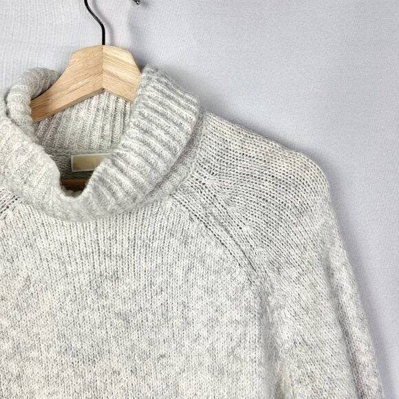 MICHAEL Michael Kors Gray Cowl Neck Alpaca Blend Scoop Hem Knit Sweater L - Picture 3 of 6